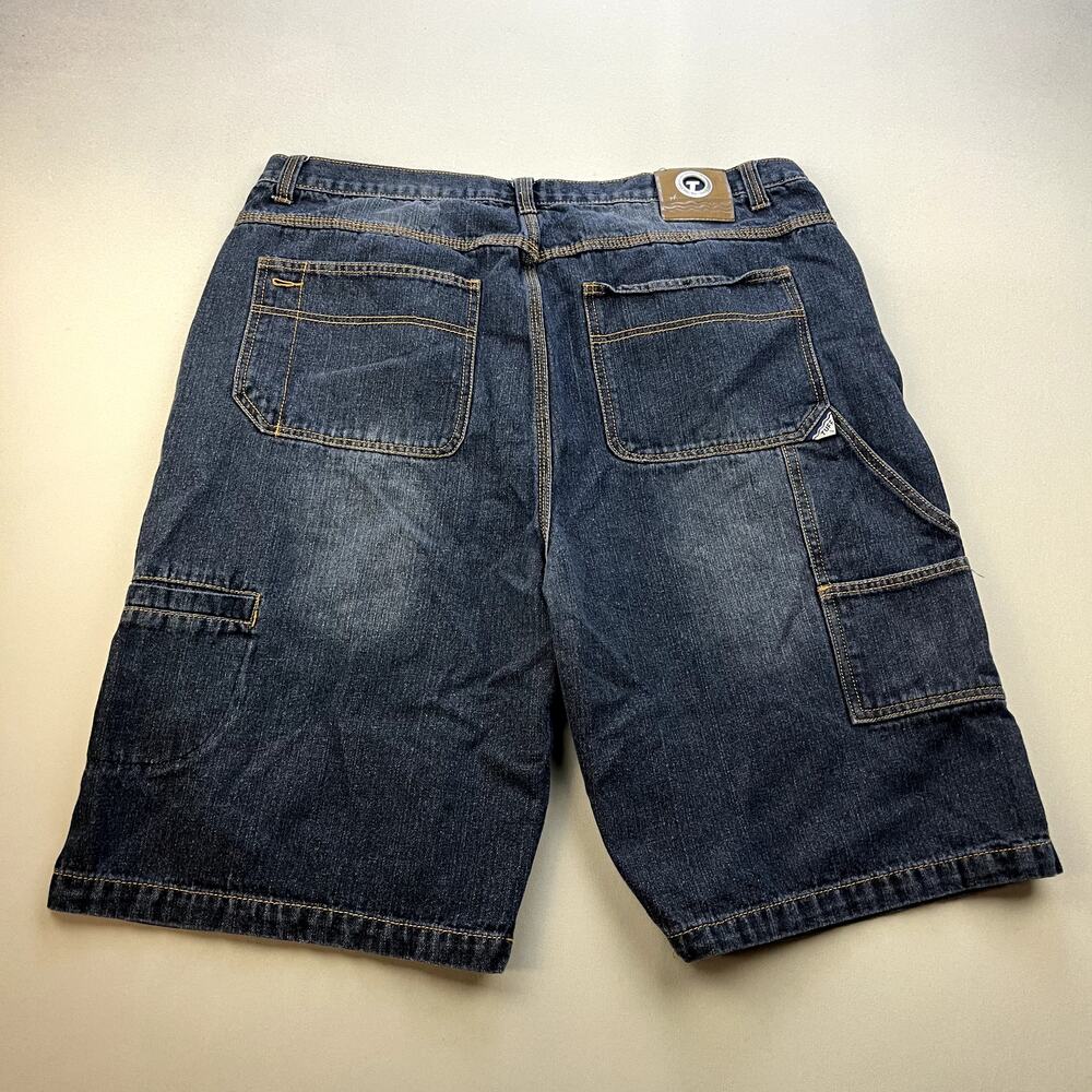 Vintage Tuff Jean Shorts Mens 42 Blue Denim Baggy Fit Skater Utility Carpenter